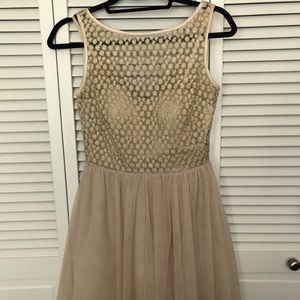 Aqua knee-length cocktail dress